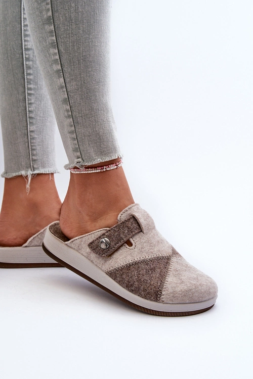 Kapcie Damskie Profilaktyczne Inblu CT000032 Beżowe