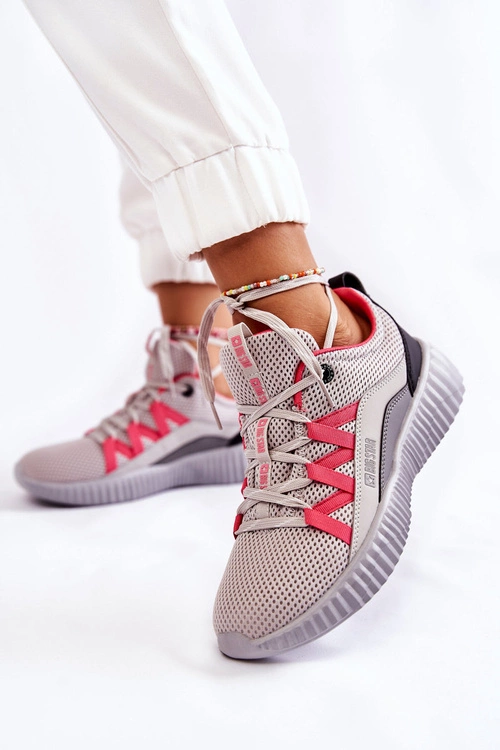 Damskie Buty Sportowe Sneakersy Big Star KK274060 Szare