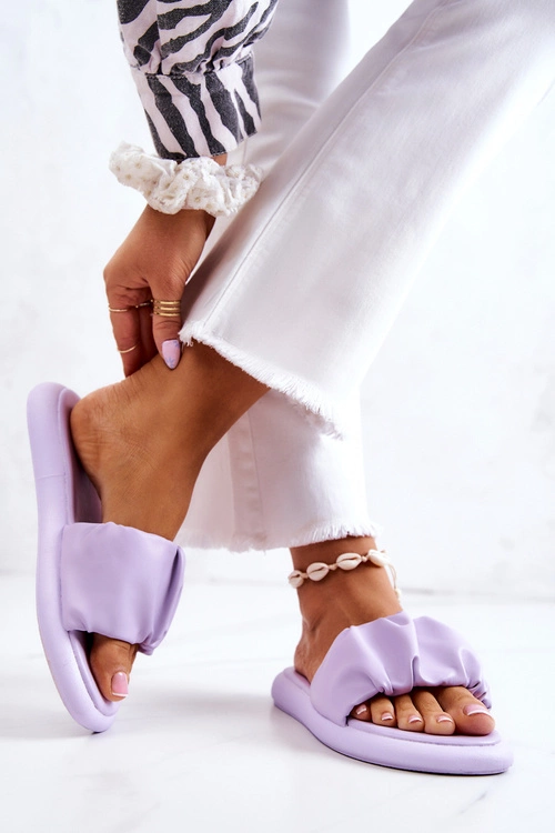 Damskie Klasyczne Klapki Fioletowe Feline