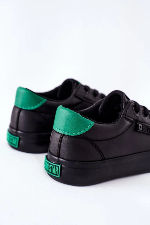 Dziecięce Skórzane Tenisówki BIG STAR DD374147 Czarne