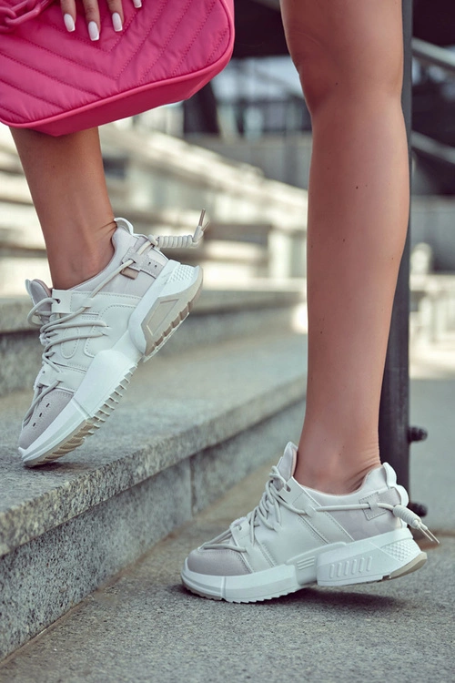 Sneakersy Sportowe Buty Damskie Beżowe Someday