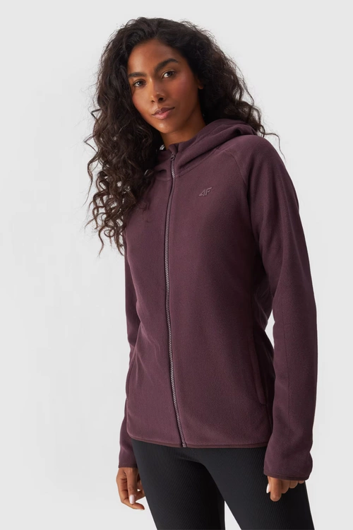 Polar Z Kapturem Regular Damski 4F 4FWMM00TFLEF291-50S Fioletowy