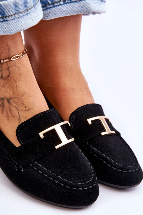 Klasyczne Wsuwane Mokasyny Czarne Carly