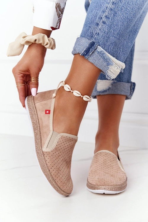 Ażurowe Espadryle Big Star FF276035 Beżowe