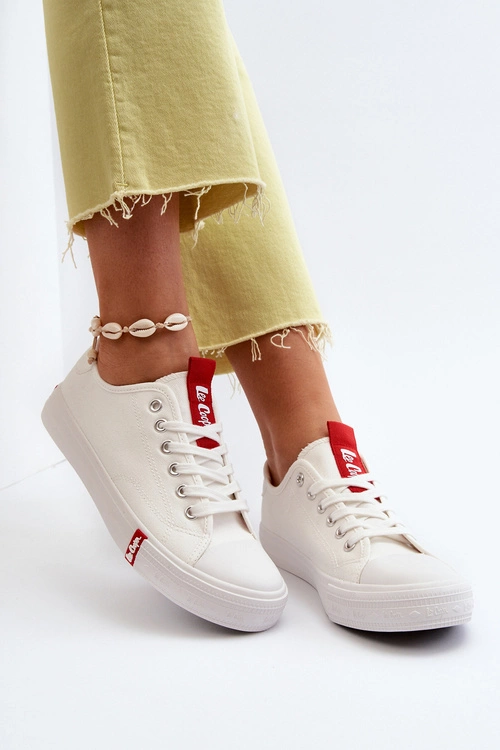 Niskie Trampki Damskie Lee Cooper LCW-24-31-2239 Białe