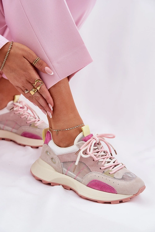 Zamszowe Buty Sportowe Sneakersy Damskie Vinceza 66725 Multikolor