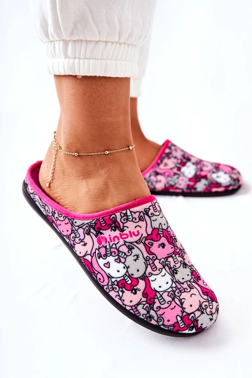 Papcie Klapki Befado Jednorożce 155D201 Różowe