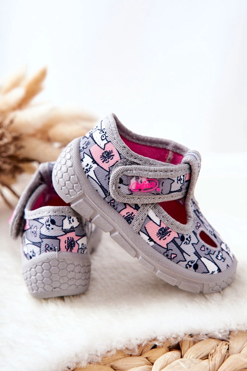 Buty Papcie Befado Kotki 533P019 Szare