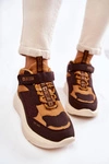Damskie Buty Sportowe Memory Foam System Big Star KK274404 Brązowe