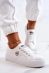 Tenisówki Na Platformie Lee Cooper LCW-22-31-0837L Białe