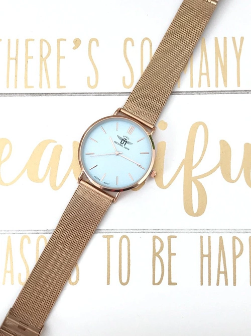 Damski Zegarek Michael John Florence Błękitna Tarcza 40mm