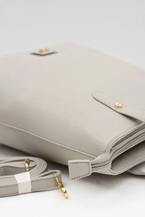 Duża Damska Szara Torebka A4 NOBO