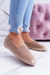 Lu Boo Beżowe Lniane Espadryle Slip On Ramen