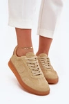 Zamszowe Sneakersy Damskie Big Star RR274849 HI-POLY SYSTEM Beżowe