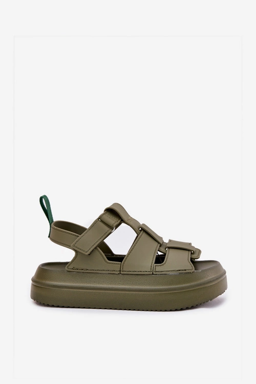 Sandały Damskie Na Platformie Zielone Nitavelia