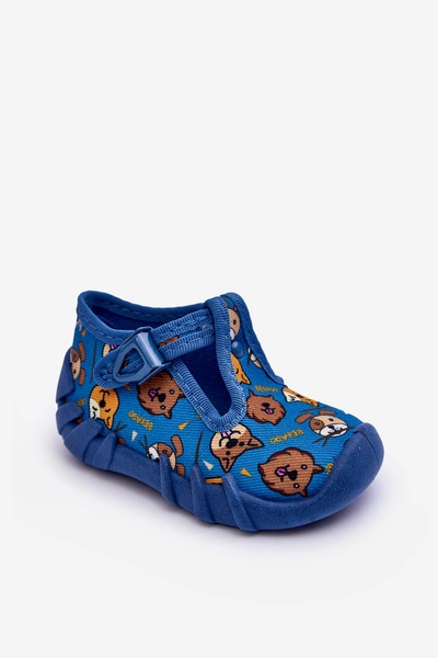 Buty Papcie Befado Zwierzątka 110P478 Niebieskie