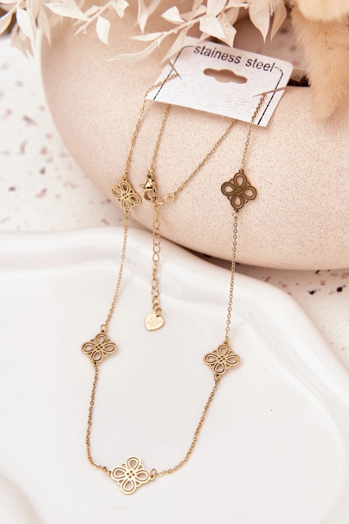 Naszyjnik Ze Stali Nierdzewnej Złoty