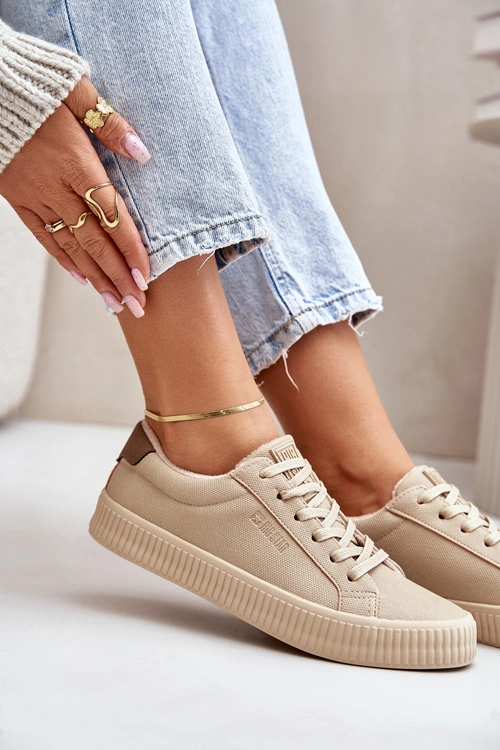 Ocieplane Trampki Damskie Big Star OO274A461 Beżowe