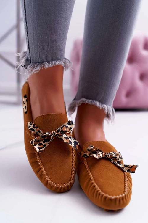 Mokasyny Damskie Lu Boo Wygodne Camel Plummy