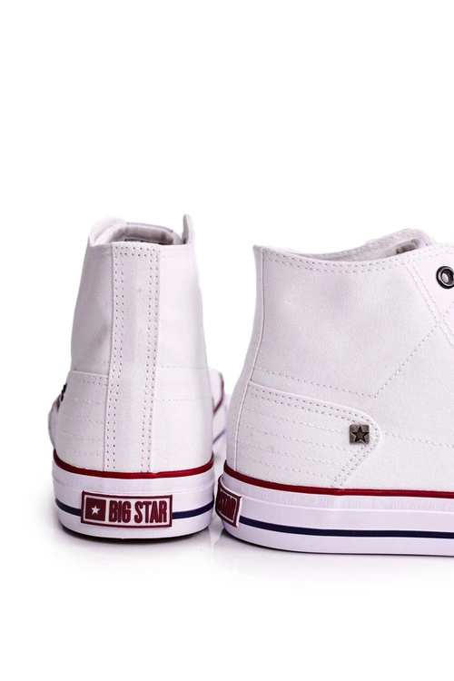 Męskie Klasyczne Wysokie Trampki BIG STAR DD174251 Białe