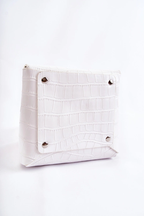 Skórzana Mała Torebka Listonoszka GOE ZNJ035 Biała