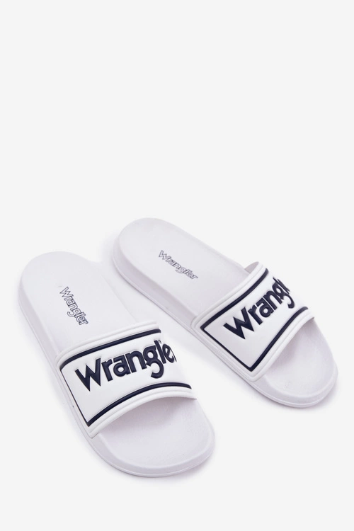 Klapki Męskie WRANGLER AVERELL SLIDER MEN LOW 20251042.1FG Białe