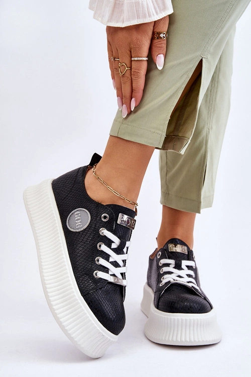 Damskie Sneakersy Buty Sportowe GOE JJ2N4127 Czarne