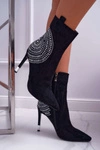 Botki Damskie Na Szpilce Czarne Fashionable