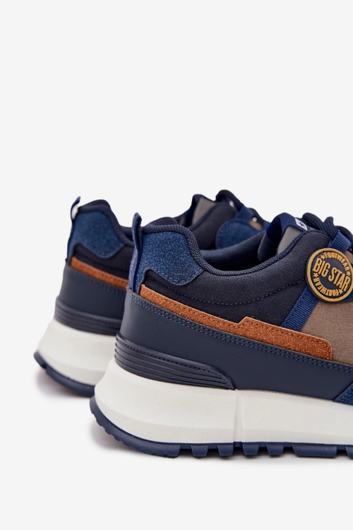 Buty Sportowe Sneakersy Męskie Big Star RR174279 HI-POLY SYSTEM Granatowe