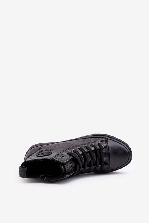 Ocieplane Wysokie Trampki Męskie Na Suwak Czarne Big Star MM174065