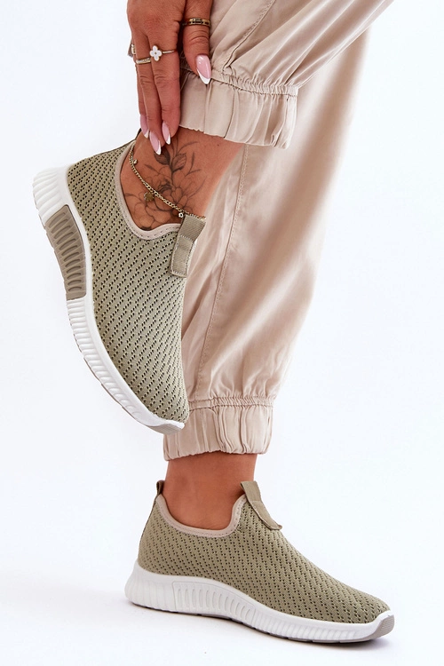 Klasyczne Wsuwane Buty Sportowe Zielone Frankie