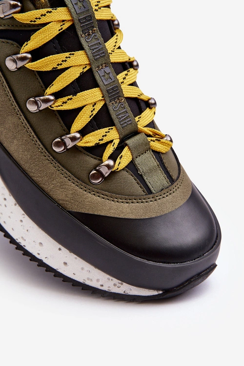 Męskie Buty Sportowe Ocieplane Khaki Big Star MM174109