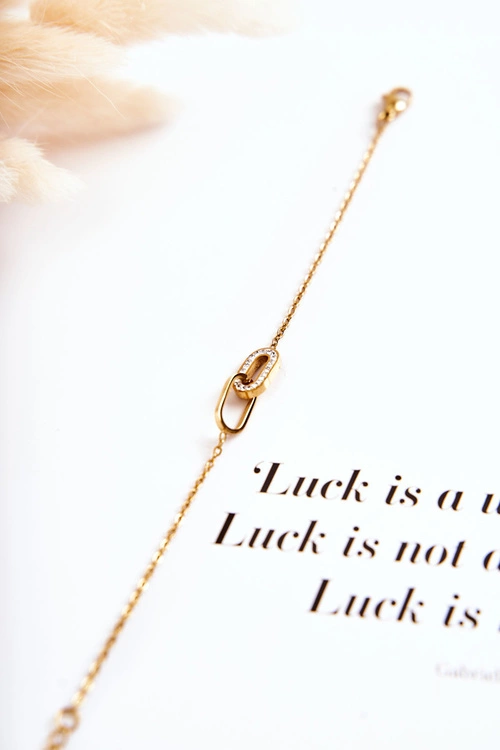 Damska Bransoletka Celebrytka Z Owalnymi Ozdobami Złota