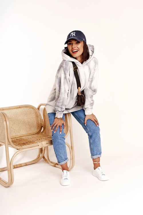 Damskie Skórzane Trampki Z Gwiazdą BIG STAR DD274692 Biało-Niebieskie