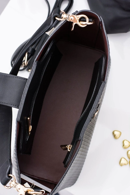 Czarna Damska Duża Stylowa Torebka