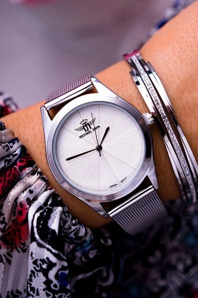 Damski Zegarek Michael John Srebrne Armedana