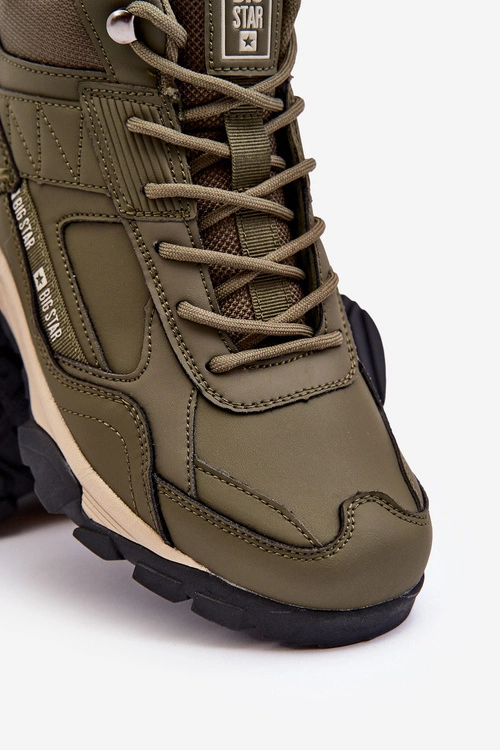 Buty Trekkingowe Ocieplane Zielone Big Star MM174163