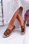 Espadryle Damskie Wsuwane Zamszowe Leopard Jungle