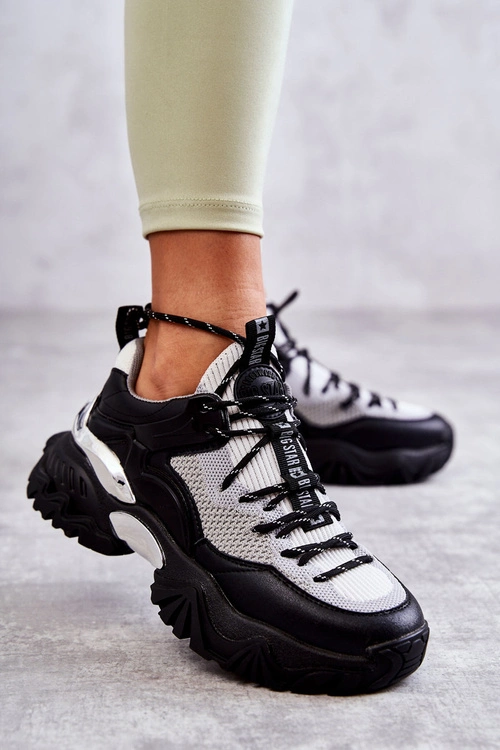 Damskie Buty Sportowe Memory Foam System Big Star KK274053 Czarno-Szare