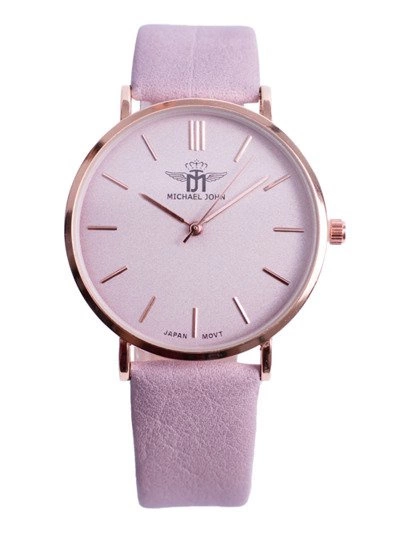 Damski Zegarek Michael John Florence 40mm Różowy Pasek