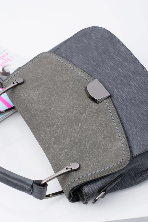 Szara Torebka Damska Kuferek