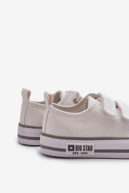 Dziecięce Trampki Na Rzepy Big Star LL374016 Białe