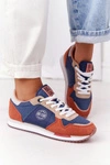 Damskie Sportowe Buty Memory Foam Big Star HH274567 Niebiesko-Pomarańczowe