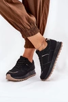 Damskie Buty Sportowe Na Platformie Czarne Yandia