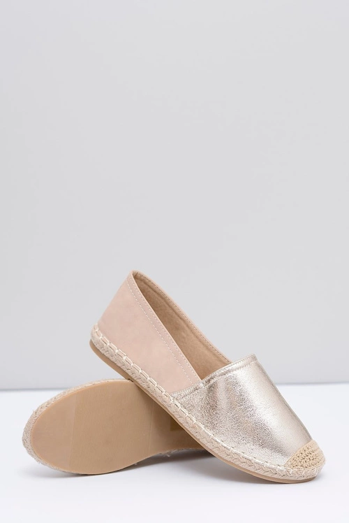 Złote Damskie Wsuwane Espadryle Paoli