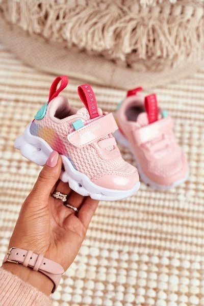 Sportowe Buty Dziecięce Świecące Różowe ABCKIDS B011105220