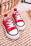 Dziecięce Klasyczne Niskie Trampki BIG STAR HH374196 Czerwone