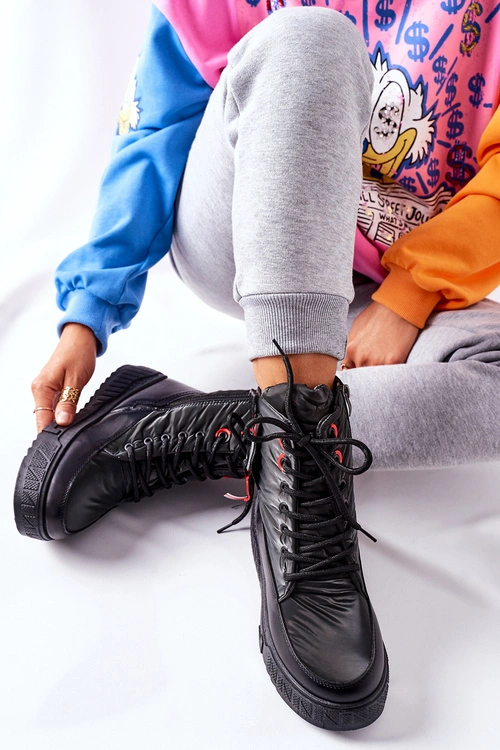 Damskie Śniegowce Czarne Cascia