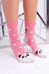 Damskie Skarpetki Różowe Z Pandą