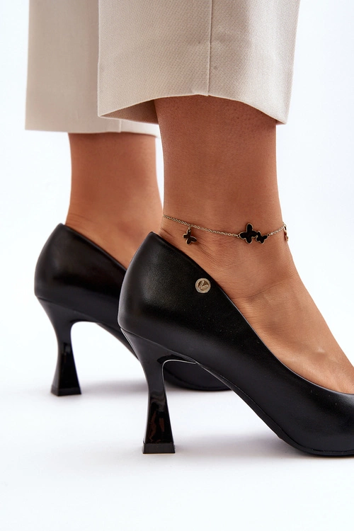 Szpiki Eko Skórzane Czarne Kismetti